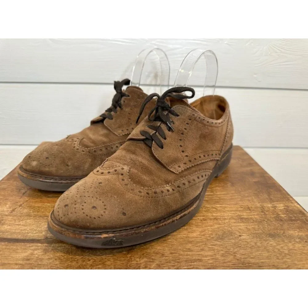 Aquatalia Carson Brown Suede Waterproof Lace Oxford Shoes Size 8